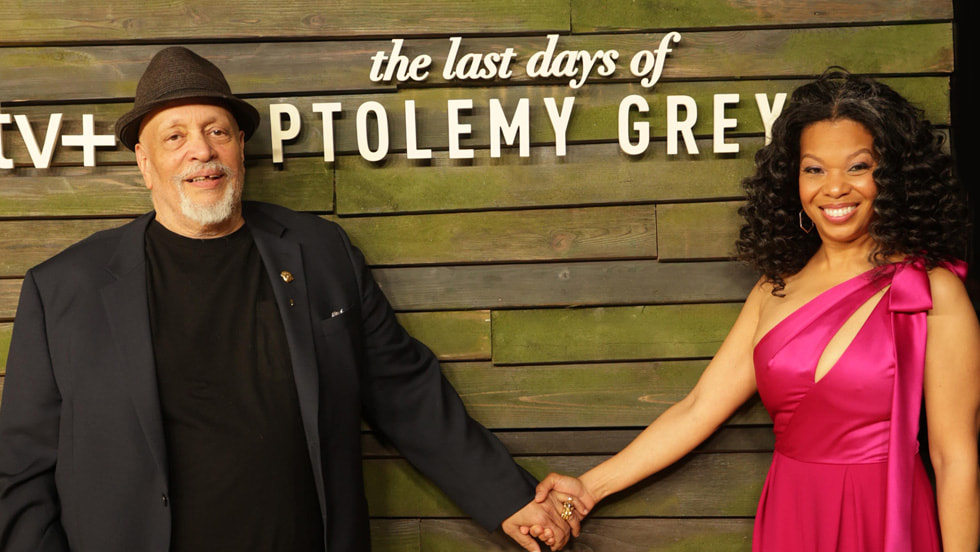 Walter Mosley and Diane Houslin at "The Last Days of Ptolemy Grey" premiere screening