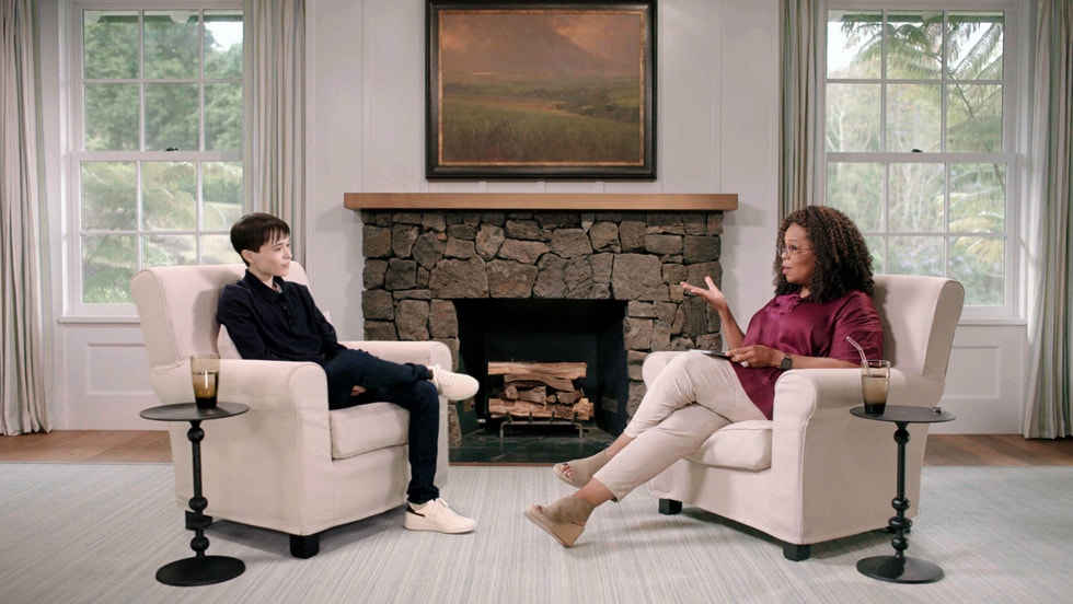 Oprah Winfrey and Elliot Page on “The Oprah Conversation”