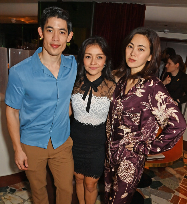 Christopher Chung, Frances Mayli McCann and Jessica Henwick at Mount St. Restaurant
