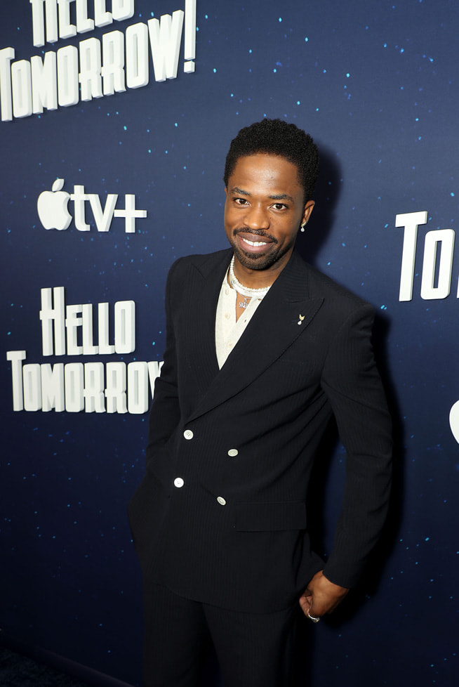 Dewshane Williams attends the premiere of the Apple TV+ new dramedy “Hello Tomorrow!” at The Whitby Hotel. “Hello Tomorrow!” will make its global debut on Friday, February 17, 2023. 