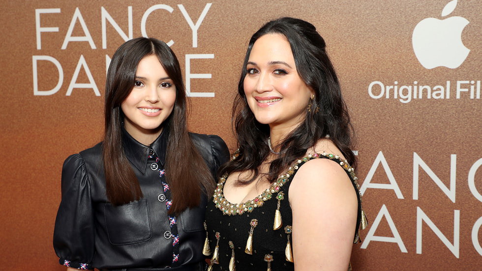 Isabel Deroy-Olson and Lily Gladstone attend the Apple Original Films’ premiere of “Fancy Dance” at the DGA New York Theater. “Fancy Dance” opens in select theaters on Friday, 21 June, 2024, before streaming globally on Apple TV+ on Friday, 28 June, 2024.