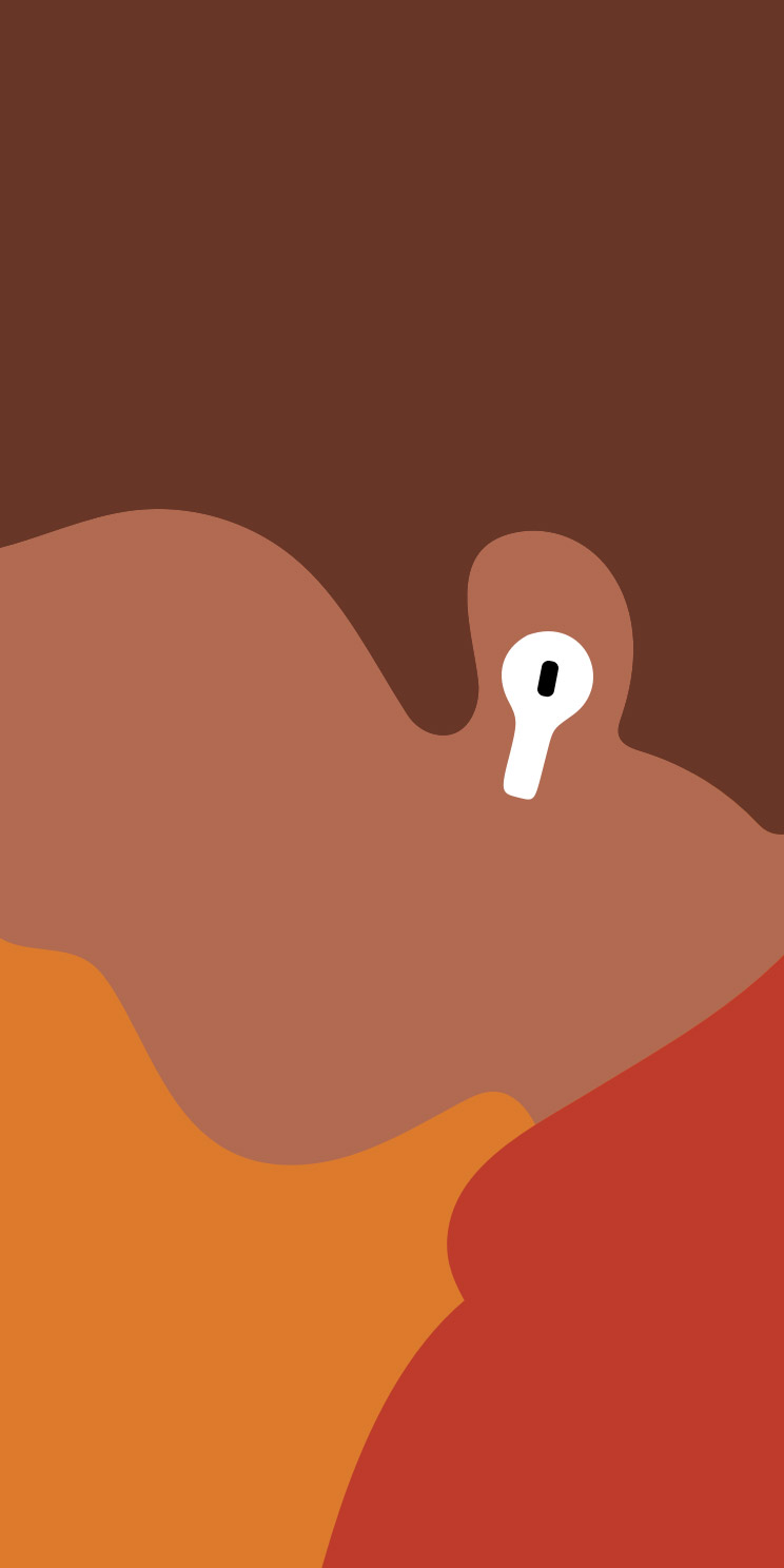 横を向いた男性のクローズアップのイラスト。左耳にAirPods Pro 3を装着している