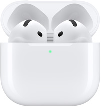 앞에서 바라본 AirPods 4의 모습