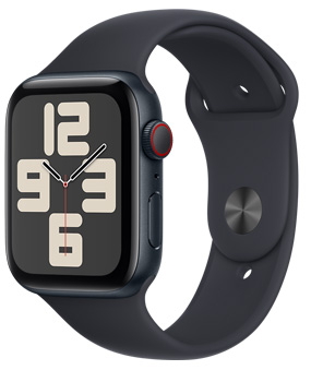 Apple Watch SE, boîtier minuit