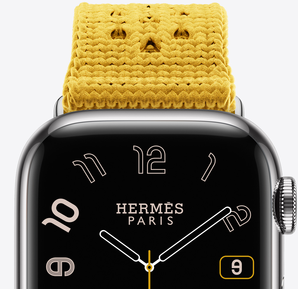 1710 Apple Watch エルメス イエロー ライム HERMES - 時計
