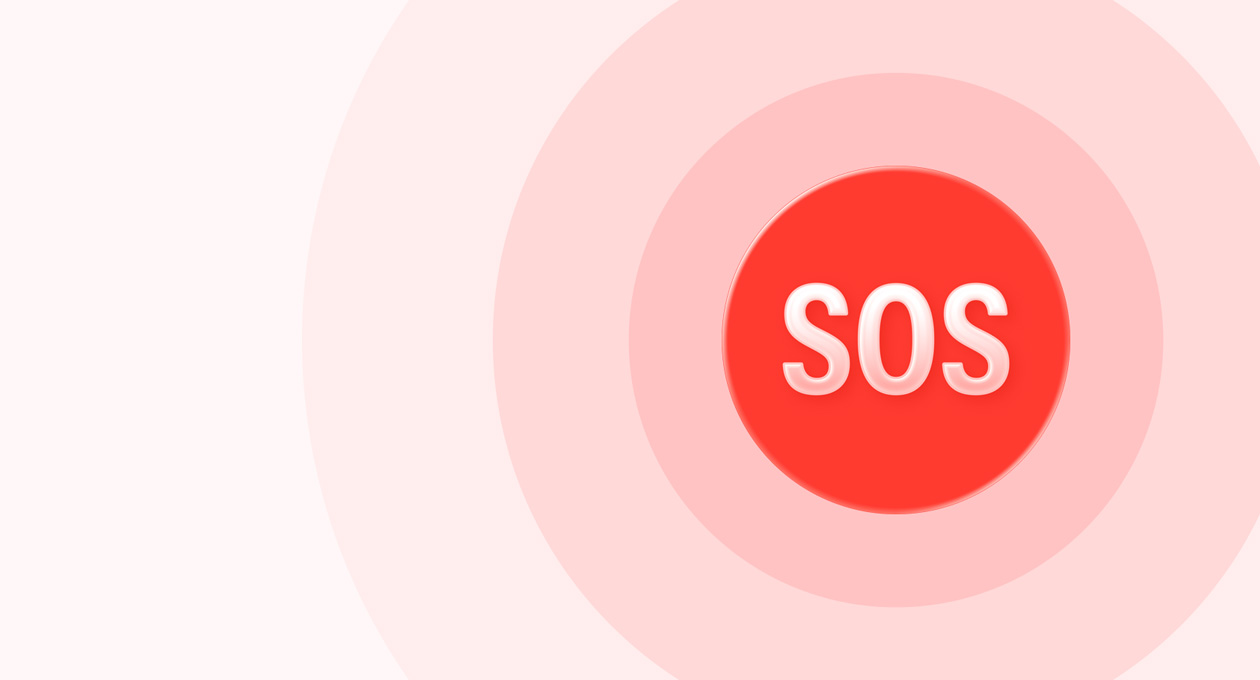ไอคอน SOS การตรวจจับการล้ม