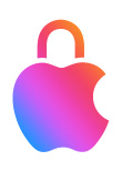 Appleov logotip u obliku lokota, mehanizam lokota je u zaključanom položaju kako bi se istaknula zaštita privatnosti