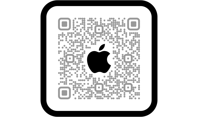 Naskenuj QR kód pro nákup v aplikaci Apple Store.