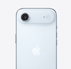 iPhone Air, ภายนอกด้านหลัง, สีสกายบลู, ระบบกล้องหลัก Fusion ในส่วนที่ยกขึ้นมาบริเวณด้านบน